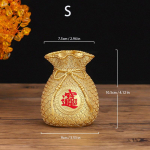 Resin Blessing Bag hoiup&otilde;rsas Kuldm&uuml;ntide hoiukarp Sobib kodukaunistuseks m&uuml;ndi S&auml;&auml;sta rahakast Parim kingitus