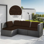 Veekindel sise&otilde;ue ruudukujuline kate v&auml;lidiivani istmepadja katted aias rotangist tool Sektsioondiivanikatted M&ouml;&ouml;blikaitse Back cover must