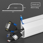 Kaablite juhtimine laua all kaablikanal, juhtmete peitmine laua kaablikandik, puurimiseta lauaalune juhtimiskandik