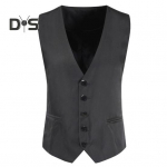 Meeste &uuml;likonnavest V-kaelusega varrukateta &uuml;herealine &uuml;likond jakk &Uuml;hev&auml;rvilised taskud Disain s&uuml;gistalvine &auml;rivest M pruun