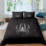 Tarantula Print Beddengoed komplekt Zwart Bruin Spider Dekvoodi kate, putukateema Zachte Dekbedovertrek Voor Kinderen Tiener, Wit EU single(135x200cm) white