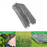 6 inch 11 Garden Landscape Staples Galvanized SOD Pins Lawn Stakes for Fabric, Ground Cover, Holding