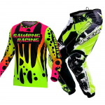 motokrossi k&auml;igukomplekt lastele 4 5 6 7 8 9 10 11 12 13 aastat Noor laps Mootorrattapoiss t&uuml;druk Jersey Pant Kits v&otilde;istluskost&uuml;&uuml;m Off-road Enduro MX MTB L-24