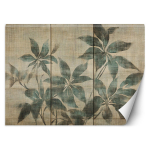 Tapeet taimelehtedega tekstuurilisele taustale 100x70 beež