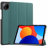 Xiaomi Redmi Pad SE 8.7 Case 2024 jaoks, uus PU-nahast kolmekordselt kokkupandav statiivi tahvelarvuti kate Funda Redmi pad se 8,7-tollise nutika &uuml;mbrise jaoks Redmi Pad SE 8.7 tumeroheline v&auml;rv