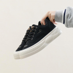 Naiste paksud platvormiga tossud, libisevad jalan&otilde;ud, kerged, hingavast PU-nahast n&ouml;&ouml;riga jooksutossud naistele, mugavad tennised 35 beež