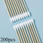 6-tolline terav ja &uuml;mmargune pikk puuvillane tampoon, h&auml;sti imavad puuvillase otsaga aplikaatorid, &otilde;limeigi aplikaatorite ja eemaldamisvahendi meigi jaoks valge