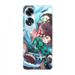 Coque - Maniacase - Oppo A60 - Demon Slayer Tanjiro Kamado - Souple - Noir