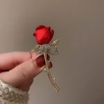 1 tk Pins Teemantidega naastud pross Rose Elegantne retromoodne r&otilde;ivatarvikud