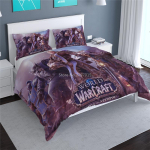 World of Warcraft 3D Sylvanase Voodipesu Komplekt Populaarne M&auml;ng Wow Hordi Liidu S&uuml;mbolid Voodipesu Voodiriided Tekikott Padjap&uuml;&uuml;r 135x200cm blue