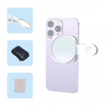 Nutitelefoni kaamera objektiivi selfie peegli klambrikomplekt iPhone'ile Samsungi nutitelefoni otse&uuml;lekande fotode videote selfie vlogi tarvikud valge