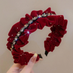 Plisseeritud riidest v&ouml;&ouml;ri juuksepaelad naistele Prantsuse elegantsed temperamendi peapaelad juuste aksessuaarid