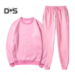 2 tk/komplekt Unisex dressipluus p&uuml;ksid &uuml;likond &uuml;mara kaelusega pikkade varrukatega sportlik kampsun, n&ouml;&ouml;riga elastne v&ouml;&ouml;koht p&uuml;ksid fitness-riietus s&uuml;gis-kevade dressid S roosa
