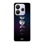 Coque - Maniacase - Xiaomi Redmi Note 14 5G - Noir - Souple - LUNE PHASE NUIT ETOILE