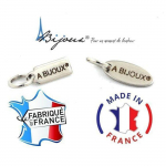 Pierres et Min&eacute;raux. Collier perles Citrine + Jaspe paysage 8 mm Chaine en acier inoxydable.