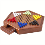 Luksuslik puidust Hiina kabem&auml;ng, kuusnurkne sahtlitega laud, klassikaline perestrateegia lauam&auml;ng, kaasaskantav lauamalem&auml;ng 1