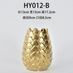 DXUIALOI lihtne ja loominguline keraamiline galvaniseeritud kuldne vaas, elutoa t&ouml;&ouml;laua lilleseade kodukaunistus