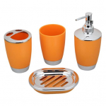 4 tk/komplekt suuveetopsi Vannitoakomplekti Hambaharjatops hambapasta positsiooni losjooni pudeliseepiga oranž