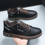 Meeste Vabaaja Nahast Tennised Veekindlad Vulkaniseeritud Kingad Meeste Mugavad Kevadised Tennised Vabaaja Jalan&otilde;ud zapatos altos hombre 42 must