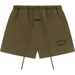 Fear of God Essentials Fliisist Jalgpallishortsid Oliivirohelised Meeste Alusp&uuml;ksid Roheline 160BT242004F XS