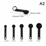5 tk Creative m&otilde;&otilde;teriistad K&ouml;&ouml;gis m&otilde;&otilde;telusikad teelusikat&auml;is Suhkrukulp kook K&uuml;psetusjahu m&otilde;&otilde;tetopsid k&ouml;&ouml;gilusikad