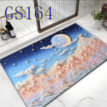 Kodu P&otilde;randamatt 3D-mustriga Libisemiskindel Vanni- ja Du&scaron;imatt Vettimav Matt Vannitoa ja Ukseava jaoks Laiendatav Lillevaip 60*90cm