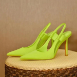 Uued Disaineri Luksuslikud Naiste Slingback Sandaalid Terava Ninaga Libisevad &Otilde;hukesed K&otilde;rged Kontsad Daamide Elegantne Kinga Sandaalid 35-43 42 roheline