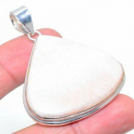 Natural Orange Scolecite Gemstone 925 Sterling Silver Gift Pendant 2.25 v8t18