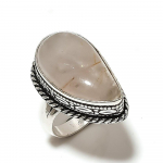 Golden Rutile Handmade 925 Sterling Silver Jewelry Ring Size 10 m1p67