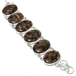 Watermelon Tourmaline Handmade 925 Sterling Silver Gift Bracelet 7-8 o6k68
