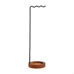 Holder And Calligraphy Brushes with A Metal Frame on Wooden Pad for Hanging Plants