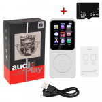 Mini MP3-MP4-m&auml;ngijad FM-raadio Bluetooth-&uuml;hilduv 5.4 stereomuusikam&auml;ngija kaasaskantav k&otilde;lari tugi FM TF-kaardi e-raamatu helisalvesti Sisseehitatud mikrofon With 32G TF Card
