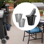 Grill Drip Bucket Disposable Foil Liners Easy to Use 45&deg; Tilted Collection Keep Clean and Tidy