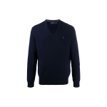 Polo Ralph Lauren S&uuml;gis/Talv 21 V-kaelusega Logomustriga &Uuml;hev&auml;rviline Kampsun Pikkade varrukatega Meeste kampsun Tumesinine 710667377-002 S