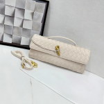 Elegantne k&auml;sitsi kootud &otilde;htune baguette-kott metallist lukuga - Naiste &otilde;la- v&otilde;i kaenlaalune k&auml;ekott Upgraded Gift Box