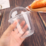 50 tk 360 ml &uuml;hekordselt kasutatavat l&auml;bipaistvast plastikust kaanega mousse-koogi tassi pudingi, želee, magustoidu ja jogurtikoogi jaoks, peokaunistused, pakendikarp