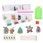 5 tk DIY Teemantmaal V&otilde;tmehoidja Materjalikomplekt Lumemees J&otilde;uluvana Ripats J&otilde;ulukaunistus