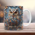3D &Ouml;&ouml;kull, keraamiline kohvikruus, teetass, uus Auk Sein, armas augusein 301-400ml