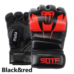 T&auml;iskasvanute poksi pools&otilde;rmega kindad Muay Thai kindad V&otilde;itlustreeningu kaitsevarustus Sanda Fitnessi poksikoti kindad punane