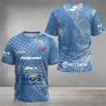 Quick Dry hingav Padel Tennise f&auml;nnid T-s&auml;rk Meeste tennise treening l&uuml;hikeste varrukatega riided suvised 3D-printidega O-kaelusega T-s&auml;rgid Top L