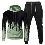 Meeste kapuutsiga spordidress, Unisex, kaheosalised jooksuriided, pikkade varrukatega pulloverid, pusad ja dressip&uuml;ksid XXXL