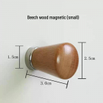 Black Walnut Magnetic Hook: Secure No-Drill, Anti-Theft Hanger for Clothes, Bags, and Hats.