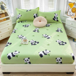 Puhast puuvillast multifilmimustriga voodilina madratsikaitsega lastele 120x200cm fitted sheet + 1 pillowcase