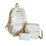 3 tk/komplekt Naiste vibuga kott Seljakott Klats Sidurikott &Otilde;lakott Komplekt Reisiseljakott vibumustriga kooli, telkimise, reisimise jaoks 1 Set sinine