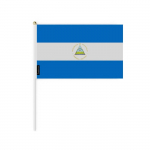 Drapeau - Nicaragua - Mini Drapeau - 14 x 21 cm - Pol&uuml;ester - L&eacute;ger et robuste