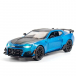 1:24 Chevrolet Camaro Valualumiiniumist Sportauto Mudel M&auml;nguasi Simulatsioon S&otilde;iduk T&otilde;mmatav M&auml;nguasi Laste Poisi Kingitus Trendikad Kaunistused Foam Box sinine