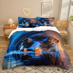 Animatsioonisari 3D digitaaltr&uuml;kk Kolmeosaline voodipesukomplekt Voodilina Tekikott 90 * 200 two-piece set
