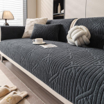 Pl&uuml;&uuml;skangas Libisemiskindel Diivanikate Lemmikloomakindel Hingav Sametist Diivanikaitse Matt Elutuppa Kontorisse Kodu Kaunistuseks Pealiskate 90x210cm tumehall v&auml;rv