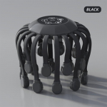 24 Massaažipead Oranž Peanaha Peamassaažiseade 360&deg; P&ouml;&ouml;rlev Punase Valgusega Vibraator Kaheksajalg Kriimustaja L&otilde;&otilde;gastumiseks Stress Migreen must