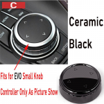 Car Knob covers For BMW 1 3 4 7 Series F20 F30 E87 E90 F30 F10 E92 E91 F34 F31 F11 E61 F21 E81 E60 Multimedia Button Knob Cover EVO-Small-Black